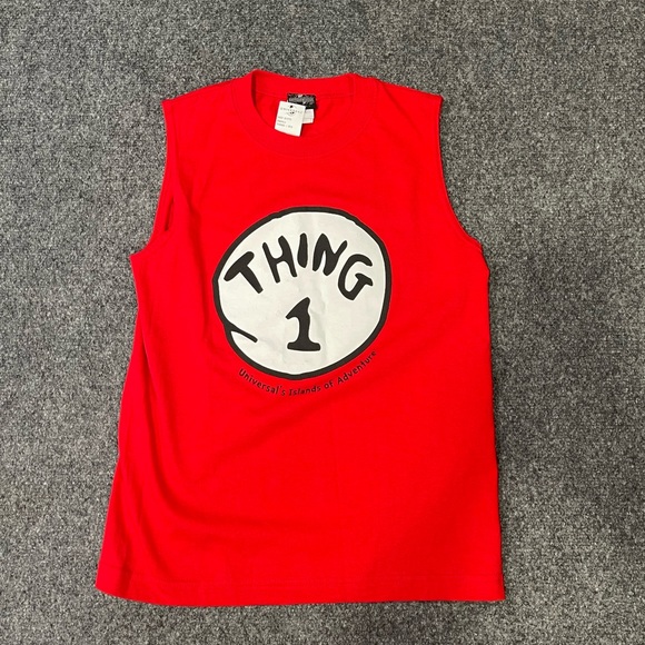 *NWT Universal Studios Kid's Dr. Seuss Thing 1 Muscle Tee Sz S - Picture 6 of 11
